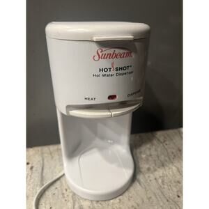 Vintage Sunbeam Hot Shot White Hot Water Dispenser #3211 Tested/Works Great